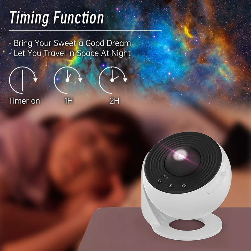 Galaxy Star Projector with Interchangeable Projection Discs