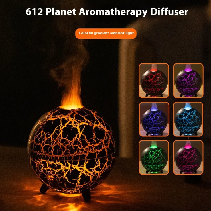 Planet Aromatherapy Diffuser with Color-Changing Ambient Light