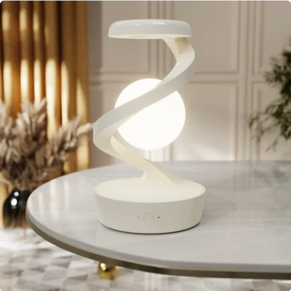 Spiral LED Table Lamp with Wireless Charging