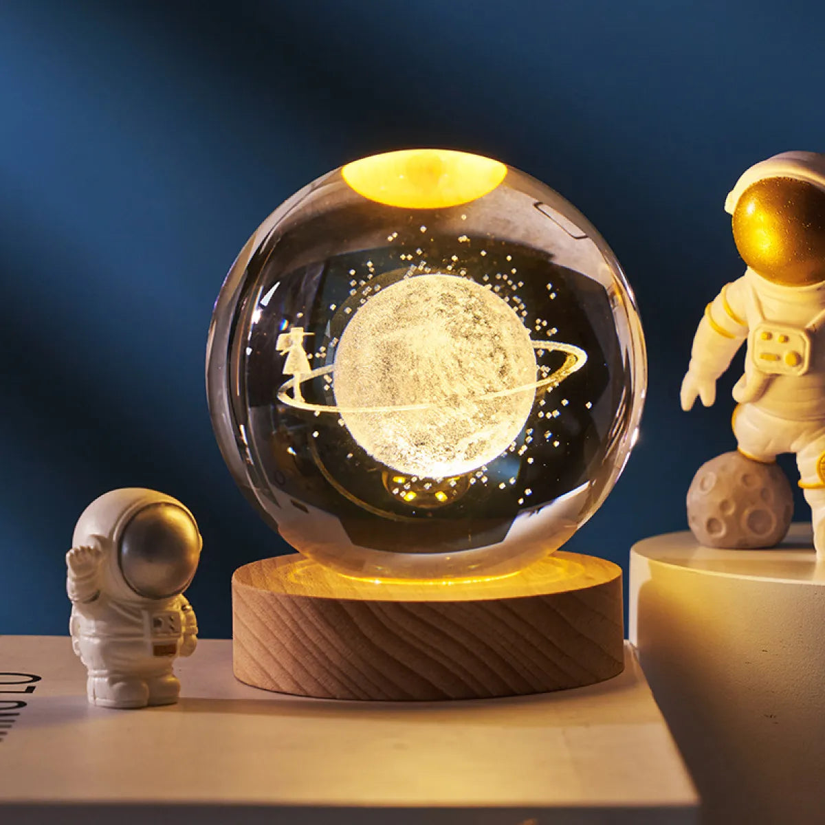 3D Laser Crystal Ball LED Lamp
