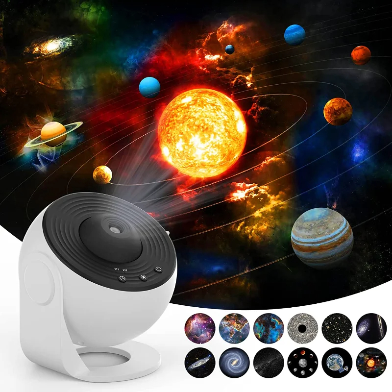 Galaxy Star Projector with Interchangeable Projection Discs