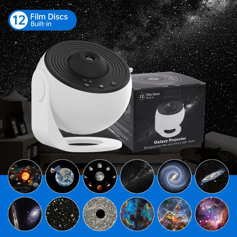 Galaxy Star Projector with Interchangeable Projection Discs